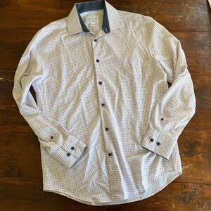 Men's CON.STRUCT Geometric 4-Way Stretch Slim Fit Button Down Shirt M